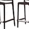 Homeroots Set of Four 26" Brown Faux Rattan Heavy Duty Plastic Low Back Outdoor Counter Height Bar Chairs 565351 - alternate 3