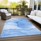 Homeroots 3' X 5' Blue Abstract Washable Non Skid Indoor Outdoor Area Rug 559733 - alternate 4