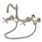 Kingston Brass Two-Handle Wall Mount Bridge Kitchen Faucet with Brass Sprayer, Brushed Nickel KS1268ZXBS - alternate 1