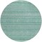 Homeroots 8' Turquoise And Aqua Round Striped Washable Indoor Outdoor Area Rug 615382 - alternate 5