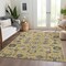 Homeroots 3' X 5' Yellow Gray And Charcoal Oriental Washable Indoor Outdoor Area Rug 582080 - alternate 3