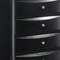 Homeroots 32" Black Solid Wood Five Drawer Standard Chest 376971 - alternate 2