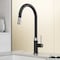 Vigo Bristol Single Handle Pull-Down Sprayer Kitchen Faucet in Stainless Steel and Matte Black VG02033STMB - alternate 4