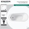 Kingston Brass 59" Acrylic Oval Single Slipper Freestanding Tub with Drain, Glossy White/Matte Black VTRS592826C310 - alternate 4