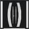 Vdomdoors Aluminum Double Doors Deux 6500 Black Enamel Frosted Glass 2 Sidelights Entry Modern Painted 100x96 DEUX6500DEXD-BLK-W14+72+14xH96-LH-O - alternate 1