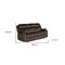 Homeroots 80" Dark Brown Fabric Reclining USB Sofa With Toss Pillow 559214 - alternate 3