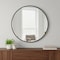Homeroots 24" Black Round Framed Accent Mirror 691615 - alternate 2