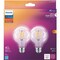 Signify Warm Glow 40W Equivalent Soft White G25 Medium Clear Dimmable LED Decorative Globe Light Bulb, 2PK 573345 - alternate 2