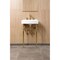 Kingston Brass 20" Porcelain Console Sink Set with Faucet and Plumbing Trim Kit in White/Brushed Brass CKVPB2018W87 - alternate 3