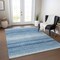 Homeroots 8' X 10' Blue And Ivory Abstract Washable Indoor Outdoor Area Rug 599943 - alternate 6