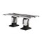 Homeroots 82" Black and White Faux Marble and Wood Double Pedestal Base Dining Table 564893 - alternate 7