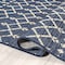Jonathan Y Ourika Moroccan Geometric Textured Weave Navy/Beige 4 ft Round Indoor/Outdoor Area Rug SMB108K-4R - alternate 4