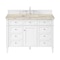 James Martin Vanities Brittany 48" Single Vanity in Bright White, w/ 3 CM Tajnar Eclos Top 655-V48-BW-3TJR - alternate 1