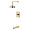 Kingston Brass Single-Handle Pressure Balanced Tub and Shower Faucet, Polished Brass KB6342PL - alternate 1