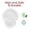 Smarty Had A Party 9" White with Silver Edge Rim Plastic Buffet Plates (120 Plates), 120PK 119S-CASE - alternate 5