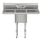 Koolmore 5 in. One compartment Stainless Steel Commercial Sink with Drainboards and Faucet SA151512-15B3FA - alternate 5