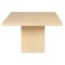 Homeroots 60" Natural Solid Wood Pedestal Base Square Dining Table 606263 - alternate 4