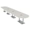 Skutchi Designs Racetrack Conference Table With Power Unit, 48 in W, 264 in L, Ivory HAR-RAC-48X264-DOU-K458-ESIL - alternate 1