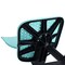 Homeroots Turquoise and Black Adjustable Height Swivel Rolling Office Chair 568079 - alternate 4