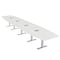 Skutchi Designs 20ft Conference Table With Power Unit | 20 Person Modular Boat Meeting Table | Harmony Series HAR-BOT-48X240-T-WA7976-ESIL - alternate 1