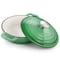 Megachef 2 Quart Round Enameled Cast Iron Braiser Pan in Green MG-BRS22G - alternate 1