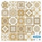Homeroots 12" X 12" Vintage Brown and White Peel and Stick Removable Tiles 556406 - alternate 3