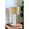 Homeroots 29" White Ceramic Cylinder Table Lamp With Beige Drum Shade 524628 - alternate 4