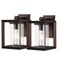 Jonathan Y Vaughn 7.25" 1-Light Iron/Glass Modern Rustic Cube LED Outdoor Sconce, Oil Rubbed Bronze, 2PK JYL7607A-SET2 - alternate 1