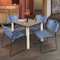 Regency Square Kee Breakroom Table W/ 4 Zeng Stack Chairs, 30 in W, 30 in L, Noble Oak TB3030NOBPCM44BE - alternate 5