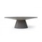 Homeroots 95" Gray Rounded Solid Wood Pedestal Base Dining Table 370712 - alternate 1