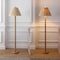 Jonathan Y Wren 61.5" Modern Rustic Bobbin Pleated Paper Shade/Resin LED Floor Lamp, Brown Wood Finish/Light Bro JYL5400A - alternate 5