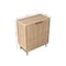 Homeroots 35" Oak Wood Textured Door Accent Cabinet With Two Doors 644523 - alternate 4