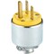 Leviton 15A 250V 3-Wire 2-Pole Armored Cord Plug 000-615PA - alternate 1