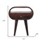 Homeroots 21" Brown Solid Wood Round One Drawer Nightstand 651851 - alternate 4