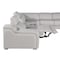 Homeroots Light Gray Italian Leather Power Reclining Curved Seven Piece Corner Sectional With Console 544990 - alternate 6