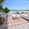 Homeroots 9' X 12' Salmon And Ivory Geometric Washable Indoor Outdoor Area Rug 577107 - alternate 7