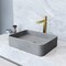 Vigo Segovia Gothic Gray Concreto Stone 16 in. L x 12 in. W x 4 in. H Rectangular Vessel Bathroom Sink VG04064 - alternate 1