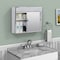 Zenith SS 23.5'' Wx18.25'' Hx5.63''D Bi-View Surface Mount Lighted Medicine Cabinet 701L - alternate 3