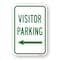 Signmission Visitor Parking With Left Arrow, Heavy-Gauge Aluminum, 18" x 24", A-1824-24691 A-1824-24691 - alternate 1