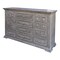 Homeroots 69" Gray Solid Wood Six Drawer Triple Dresser 524544 - alternate 1