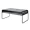 Homeroots 42" Gray and Black Concrete And Metal Sled Coffee Table With Shelf 490583 - alternate 4