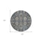 Homeroots 8' Navy Blue Beige And Taupe Round Oriental Washable Indoor Outdoor Area Rug 582100 - alternate 4