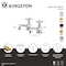 Kingston Brass Basin Tap Faucet with Metal Cross Handle, Brushed Brass KS1107AX - alternate 2
