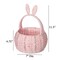 Wickerwise Hand-Woven Easter Bunny Ear Basket with Handle - Multi-Purpose Paper Rope Wicker Basket for QI004723.PK - alternate 5