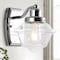 Jonathan Y Orleans 7" 1-Light Iron/Glass schoolhouse LED Vanity Light, Chrome JYL3530A - alternate 5