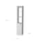 Homeroots 13" White Wood Freestanding Single Door Bathroom Vanity 558544 - alternate 2