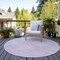 Homeroots 8' Pink And Ivory Round Geometric Washable Indoor Outdoor Area Rug 577579 - alternate 4