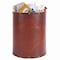 Vintiquewise Round Indoor Trash Can, Cherry, Faux Leather, 10 in QI003103 - alternate 1