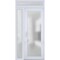 Vdomdoors Front Exterior Prehung FiberGlass Door Frosted Glass / Manux 8102 White Silk / Sidelight and Transo MANUX8102EXD-WS-W36+12 x H80+14-RH - alternate 1