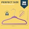 Lifemaster Purple Velvet Kids Hangers 50 Pack, 10.83" Non-Slip, Slim ABS, Swivel Hook & Notches LMVVBH50PU - alternate 4